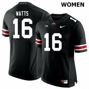 Women's Ohio State Buckeyes #16 Ryan Watts Black Nike NCAA College Football Jersey July TTV0244PZ